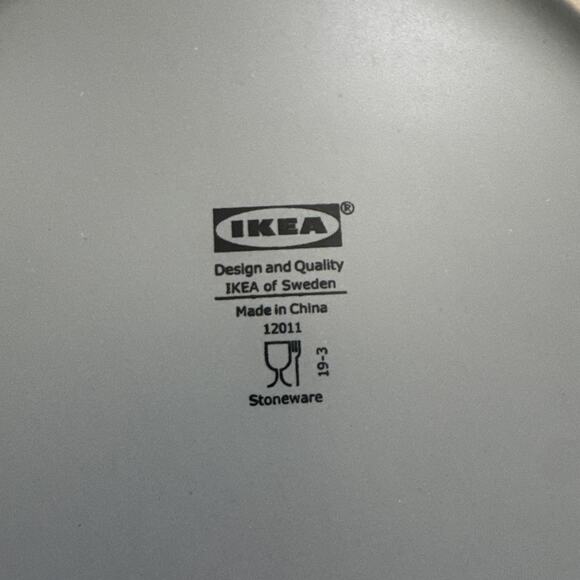 IKEA 12011 Matte Blue Gray Stoneware SET of 3 Salad Side Plates 7 3/4” HTF - Picture 6 of 10